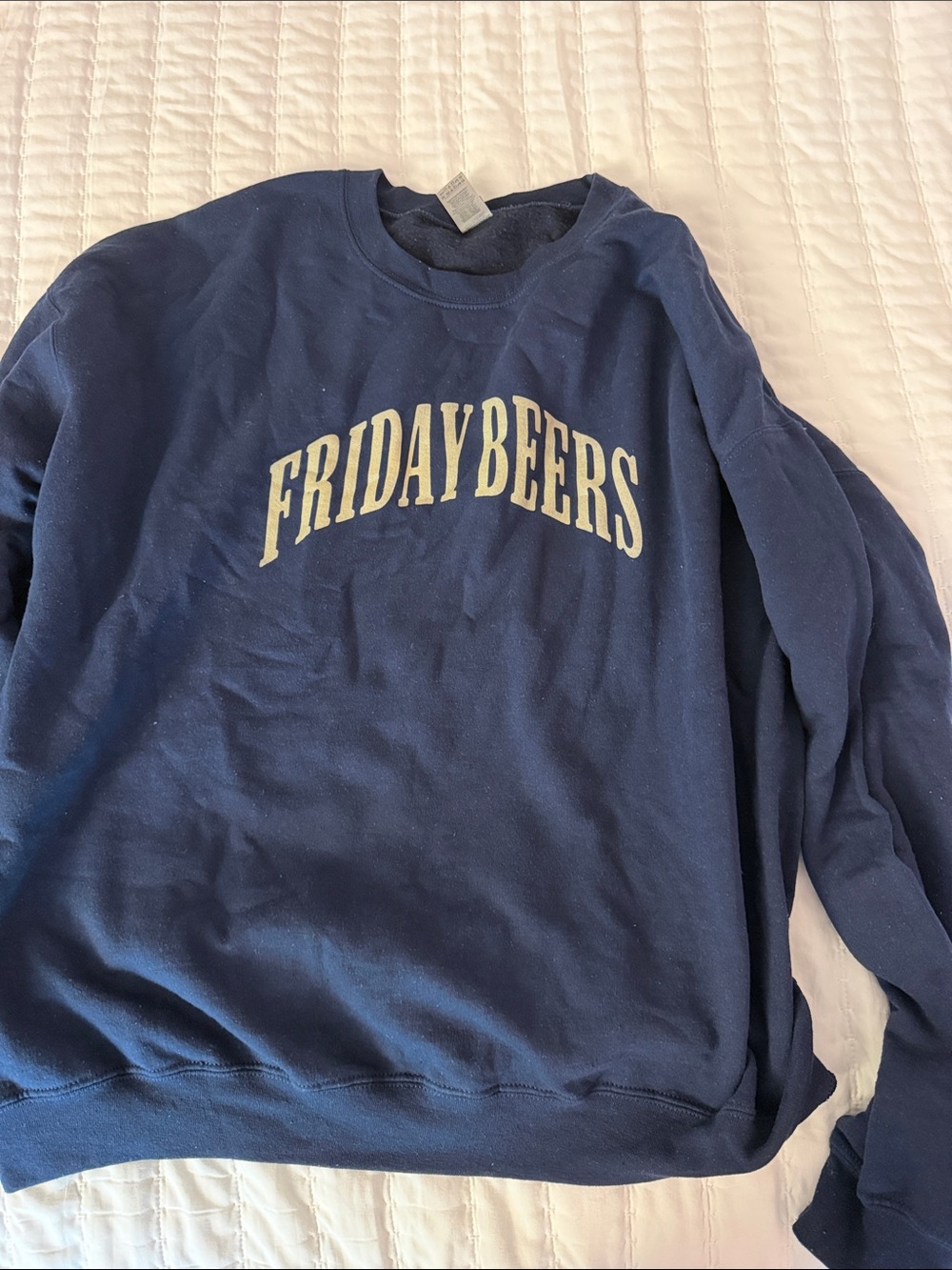 Friday Beers Navy Logo Crewneck Pullover